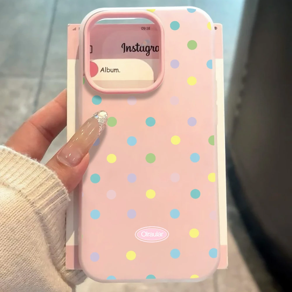 Einfache blaue Polka-Dots-Hülle für Samsung Galaxy S21 S26 S25 S24 S23 S22 Ultra Plus FE, Hülle für A37 A36 A54 A55 A56 Drop Funda – Detail 2