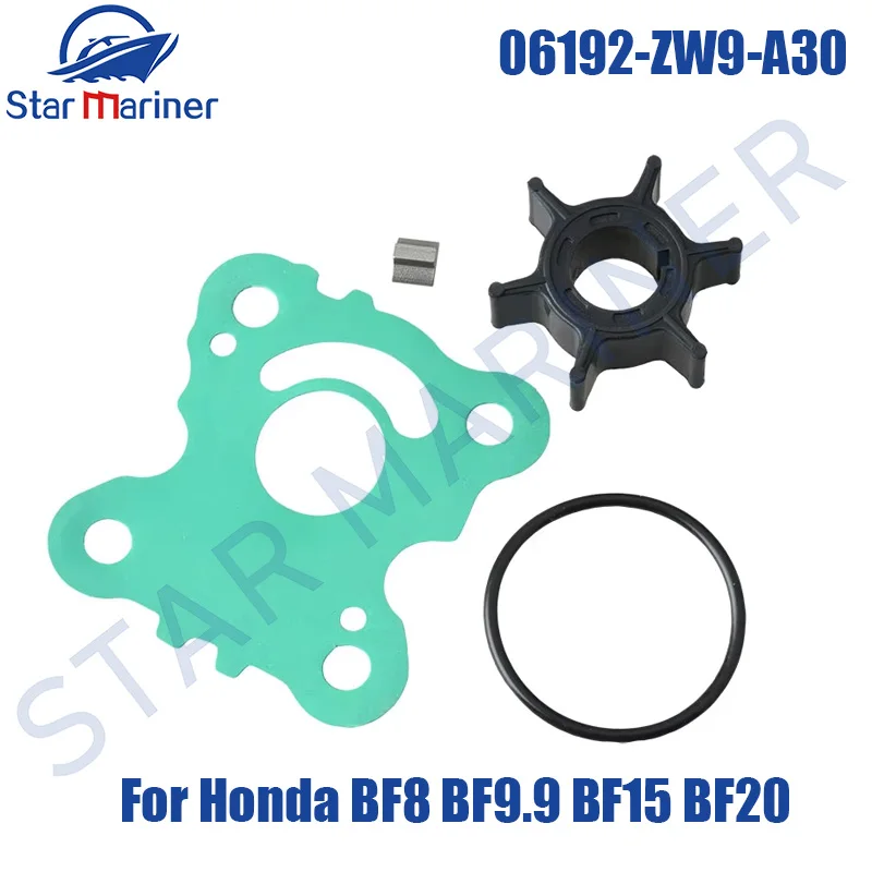 06192-ZW9-A30 Water Pump Impeller Service Kit For Honda 8-20HP 35-50HP 175-225HP 06192-ZV5-003 19210-ZV5-003 06192-ZY3-000