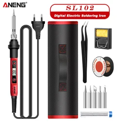 ANENG SL101/SL102 Electric Soldering Iron US/EU Plug Adjustable Temperature Professional Electrocautery Welding Tool 110V/220V