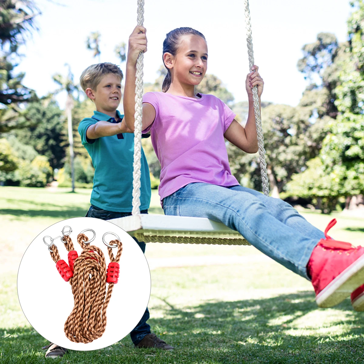 

6 Pcs Adjustable Swing Ups Outdoor Strap Tree Hanging Kit Accessories Hammock Rope