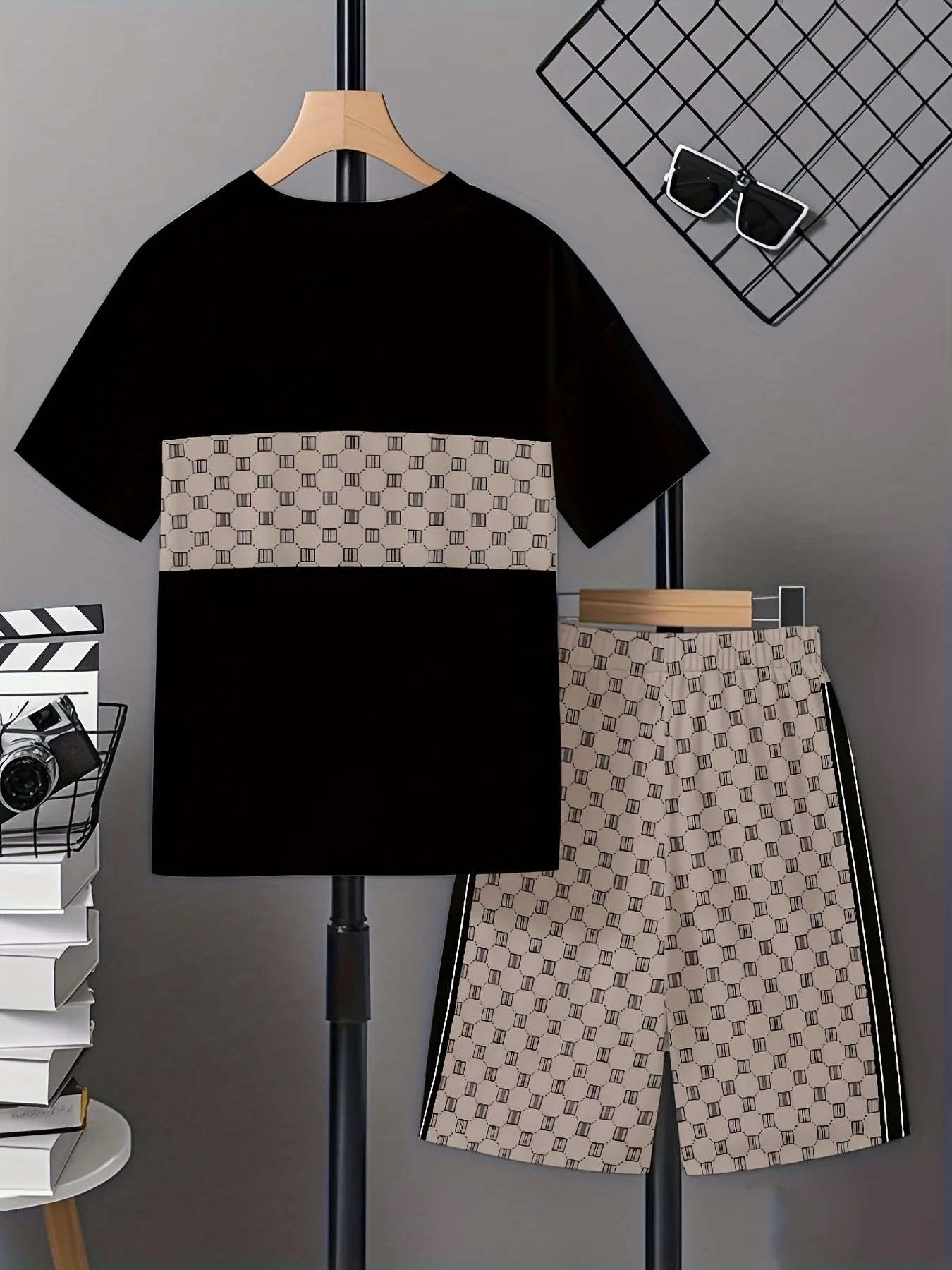 الصيف الساخن بيع الرجال 3D المطبوعة البوليستر قصيرة الأكمام مجموعة السراويل، المألوف عارضة تنفس مجموعة، ارتداء اليومي