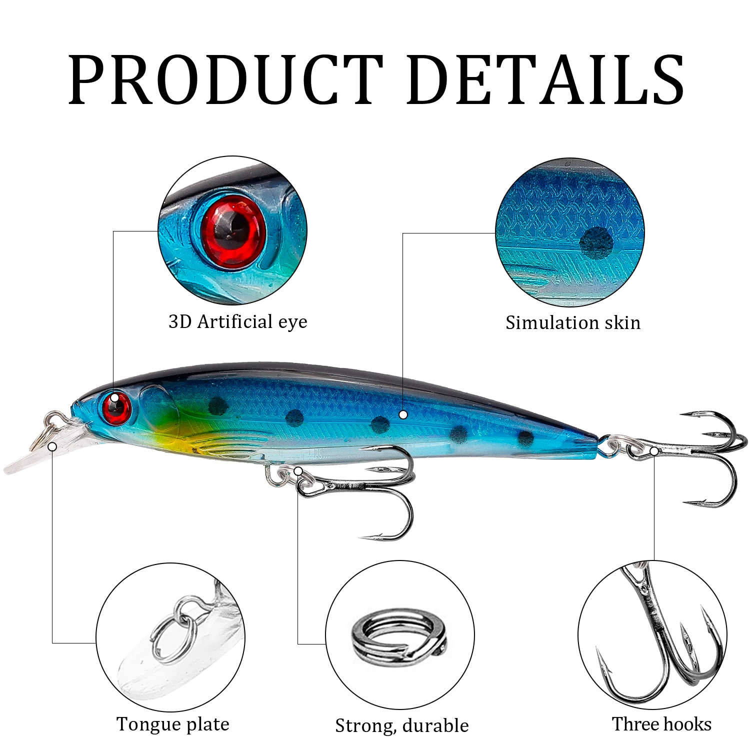 1Pc Floating Minnow Fishing Lures 11cm 13.7g Artificial Plastic Hard Bait Bass Wobblers Crankbaits Pike Fishing Tackle