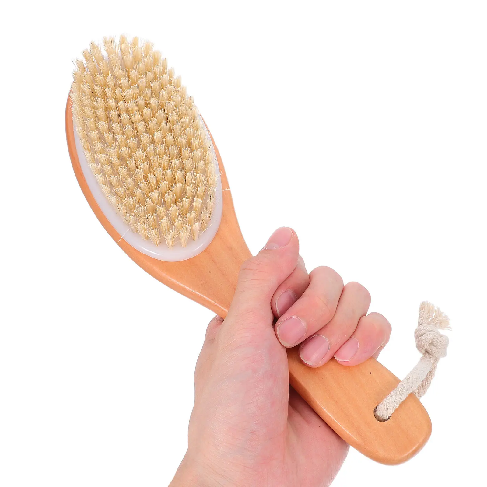 

2Pcs Wooden Handle Spa Massage Brush Ergonomic Long Handle Exfoliating Body Scrub Brush for Shower Bath Dry Brushing Back