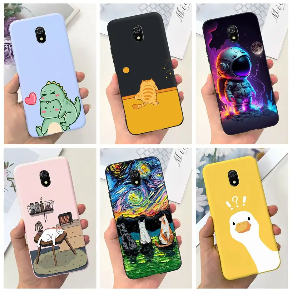 Xiaomi Redmi 8a用のソフトシリコンケース,スタイリッシュな携帯電話ケース,塗装,バンパーシェル,6.22インチ