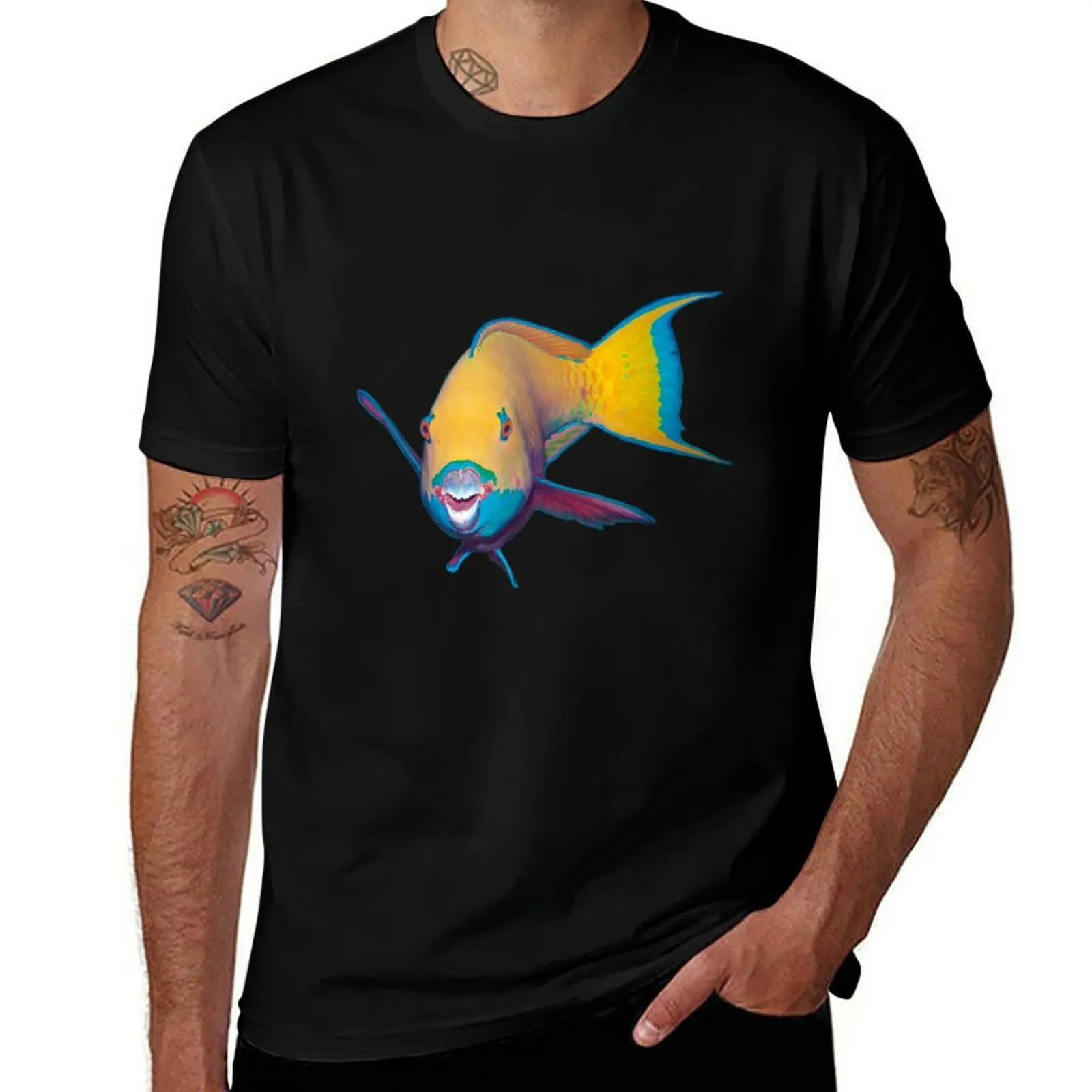 Parrotfish | What a striking make-up! | T-Shirt Large Size Soft Cotton T-Shirt
