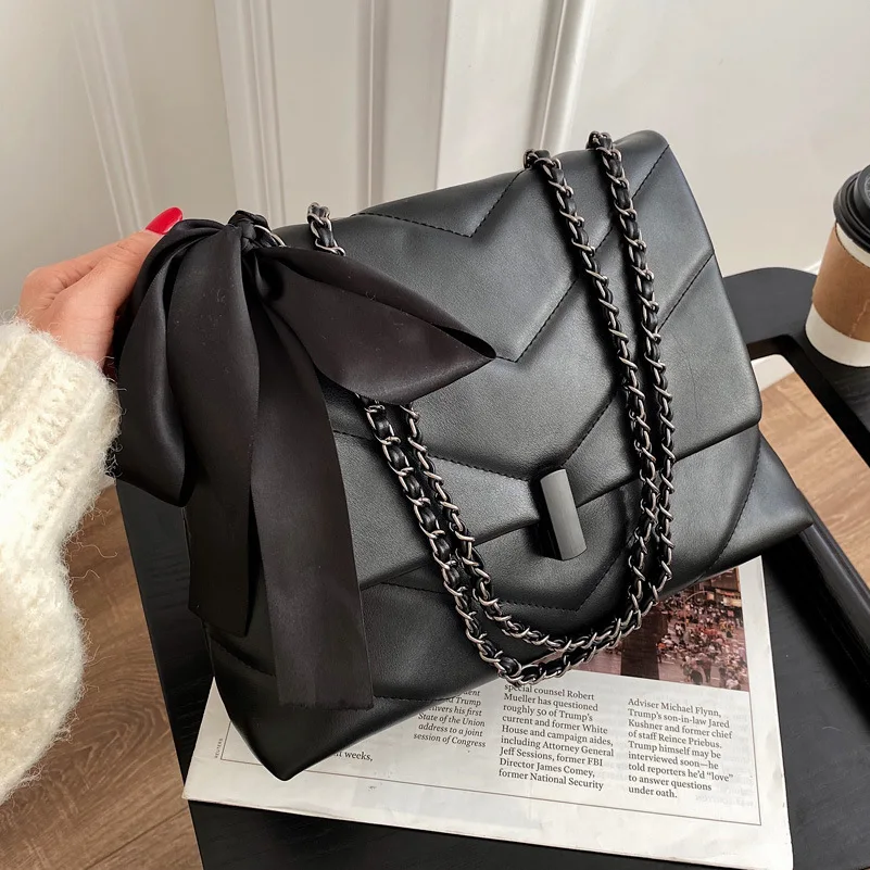 Casual Women Pu Leather Chain Shoulder Bag High Quality Ladies Small Crossbody Bags for Women Fashion Female Tote Messenger Bag