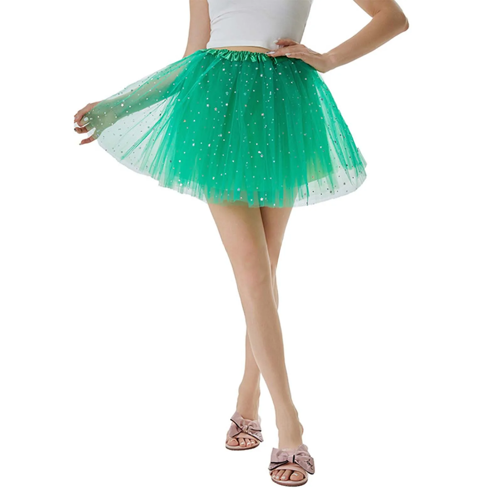 

Mardi Party Women's Carnival Festival Sparkly A Line Party Tutu Skirt With Inner And Tulle Carnival Festival Celebration