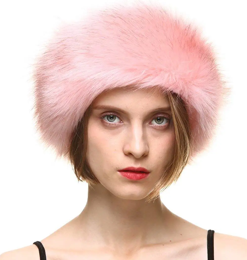 

Winter Thick Furry Hairband Fluffy Russian Faux Fur Women Girl Fur Headband Hat Winter Outdoor Earwarmer Ski Hats Hot
