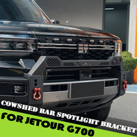 Car Cowshed Bar Fit for Jetour G700 2025 2026 Modified Auto Front Bar LED Spotlight Bracket Anti-collision Beam Car Accessories