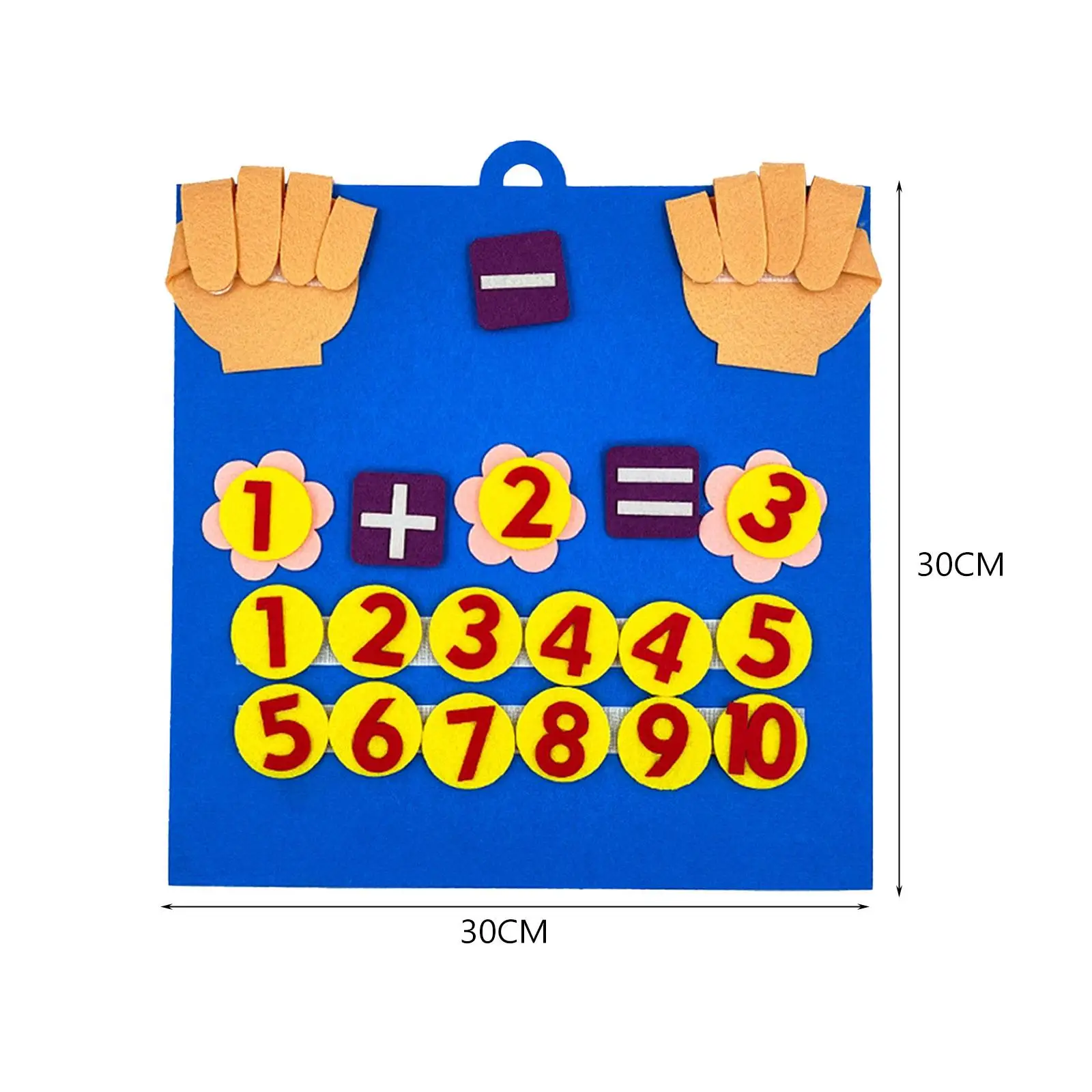 Felt Board Finger Numbers Counting Toy, Adição Subtração, Número da Mão Matemática Toy para Crianças Crianças 3 + Anos de Idade Meninos e meninas