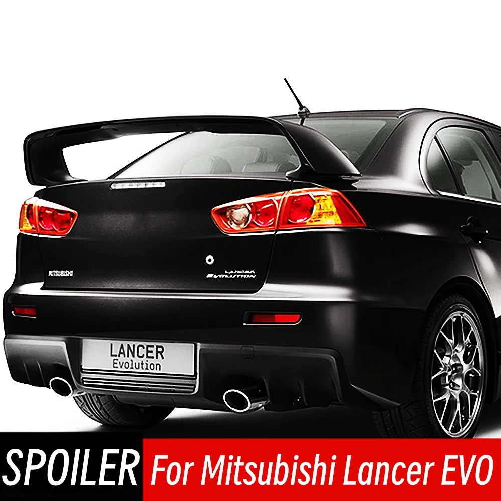 

Rear Trunk Lid Spoiler Wings Bodykit For 2008-2015 Mitsubishi Lancer EVO ABS Black Carbon Car Exterior Tuning Accessories Parts