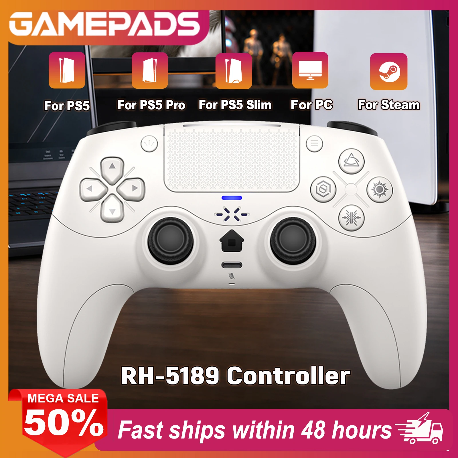 gamepad-for-playstation-5-wireless-with-turbo-dual-sense-vibrate-adaptives-trigger-external-mic-gaming-ps5-controller-console