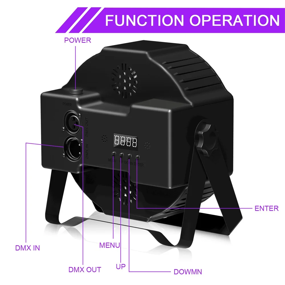 Yiflamefly LED Par Spotlight 36 LED Light RGB DMX512 With Remote Control For Disco Stage DJ Party Show Bar Halloween Christma