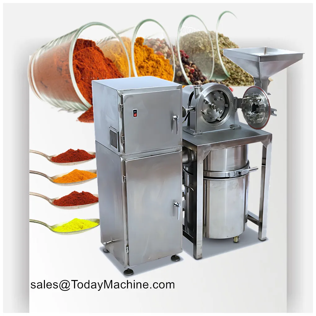 

Industrial Powder Herb Spice Grinder Sugar Salt Grinding Machine Cyclone Dust Removal Pulverizer Crusher Mill With Pulse