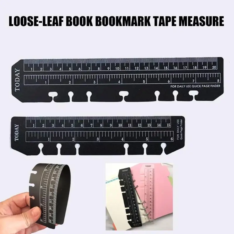 Loose Notebook Ruler Index Set, 6 Hole and Inch Scale Plastic Page Guides, 10 Pack for School Office Filing D2RC
