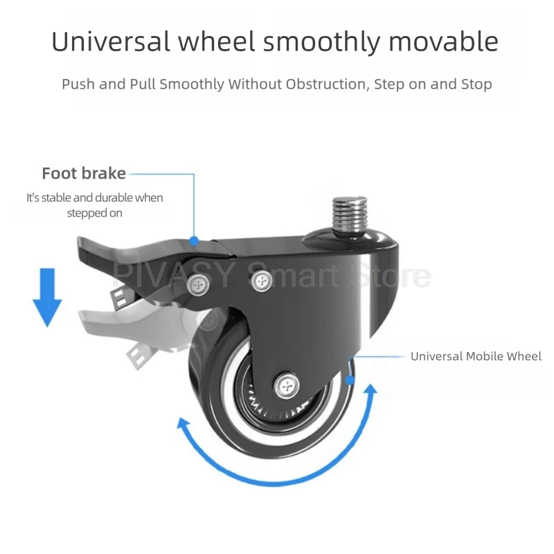 Mobile TV Stand Rolling Cart for LCD LED TV 32-85 Inch Adjustable Height Portable Large Screen Display Holder with Shelf Wheels