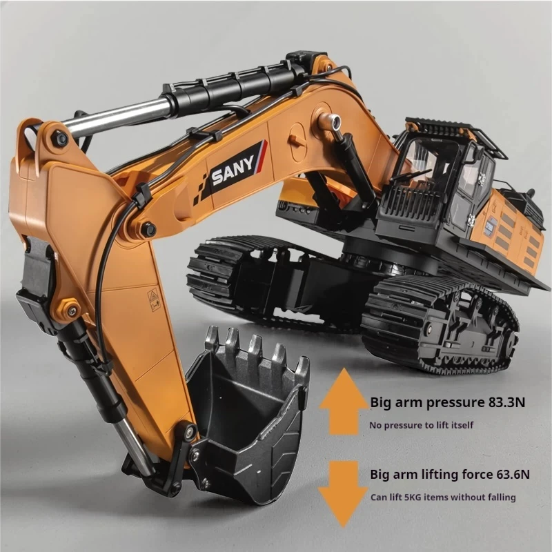 Huina YS980 screw version 28 channels remote control alloy excavator toy engineering vehicle simulation fluid digging boy gift 