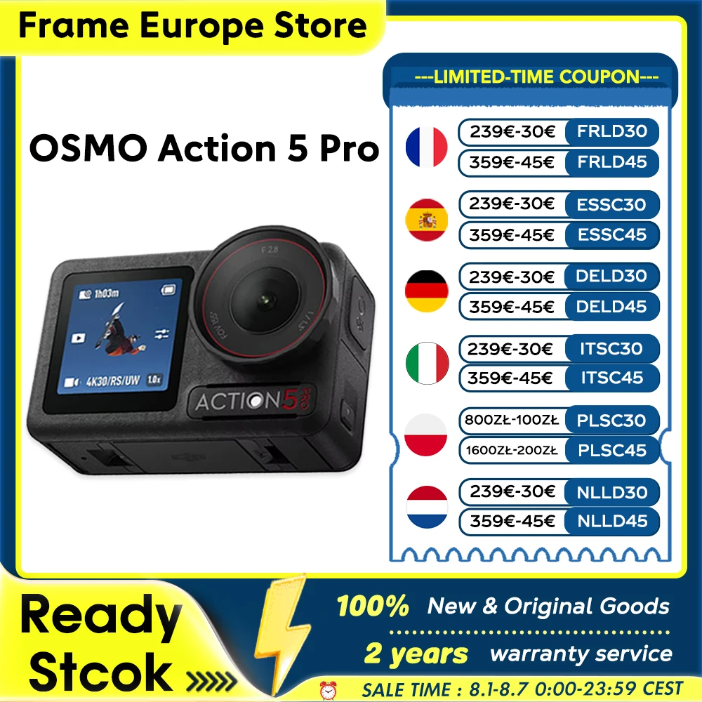 [Neuf et original] DJI OSMO Action 5 pro Combo, capteur 1/1.3″, autonomie de la batterie étendue de 4 heures, deux écrans tactiles OLED haute luminosité, nouveau