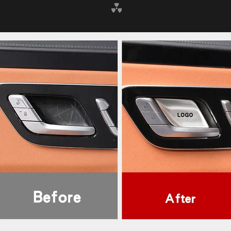 4 مقبض الباب الداخلي من الفولاذ المقاوم للصدأ وعاء الترتر الزخرفية لمرسيدس بنز W206 C W214 E W223 S X254 GLC #4