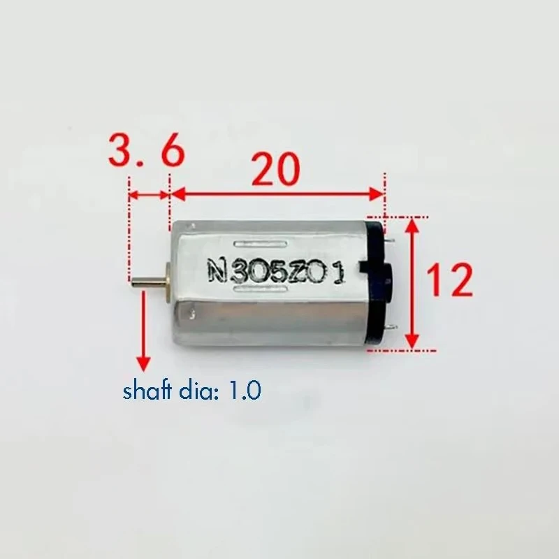 N30 Metal Brush Micro Motor DC 1.5-12V Small Mute Motor Fast Speed for DIY Model Toys 3000-24000rpm Shaft Diameter: 1mm