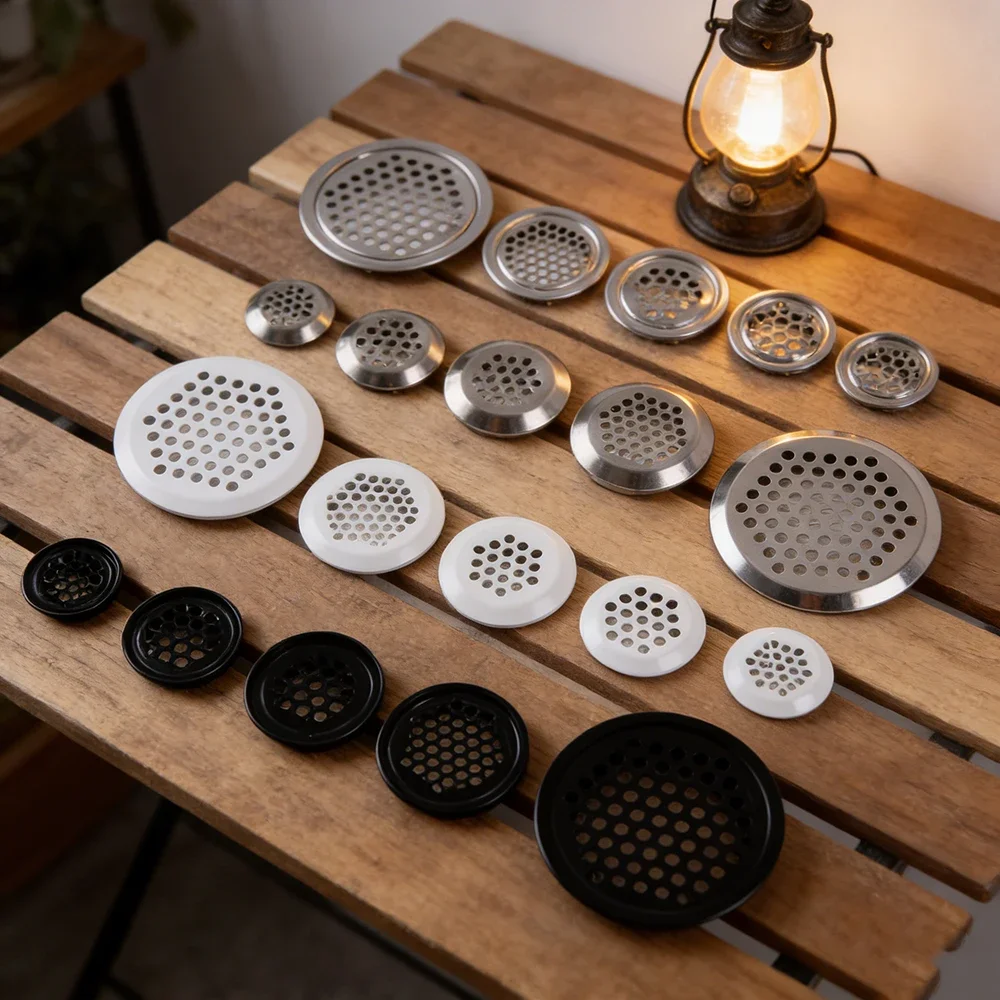 Dia 19/35/50/80mm Exhaust Heat Dissipation Net Decorative Cover Round Stainless Steel Breathable Shoe Cabinet Ventilation Hole