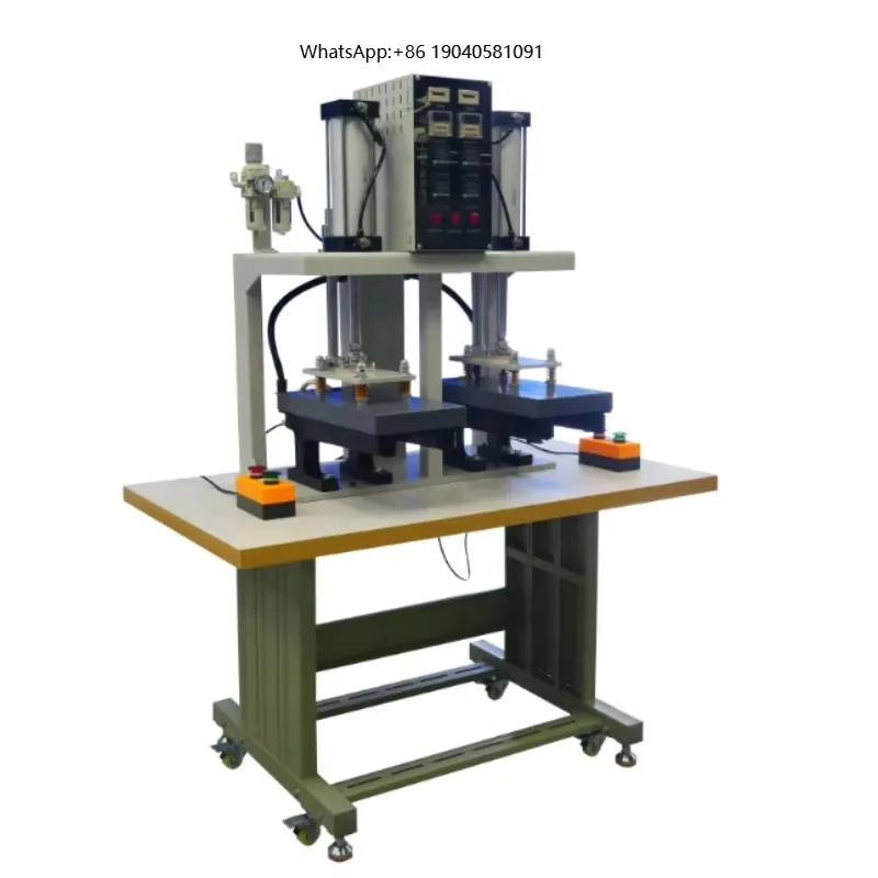 Motorized Semi-Automatic Steel Press Machine Two Stations 1200 RPM Apparel Swimwear Sports Underwear