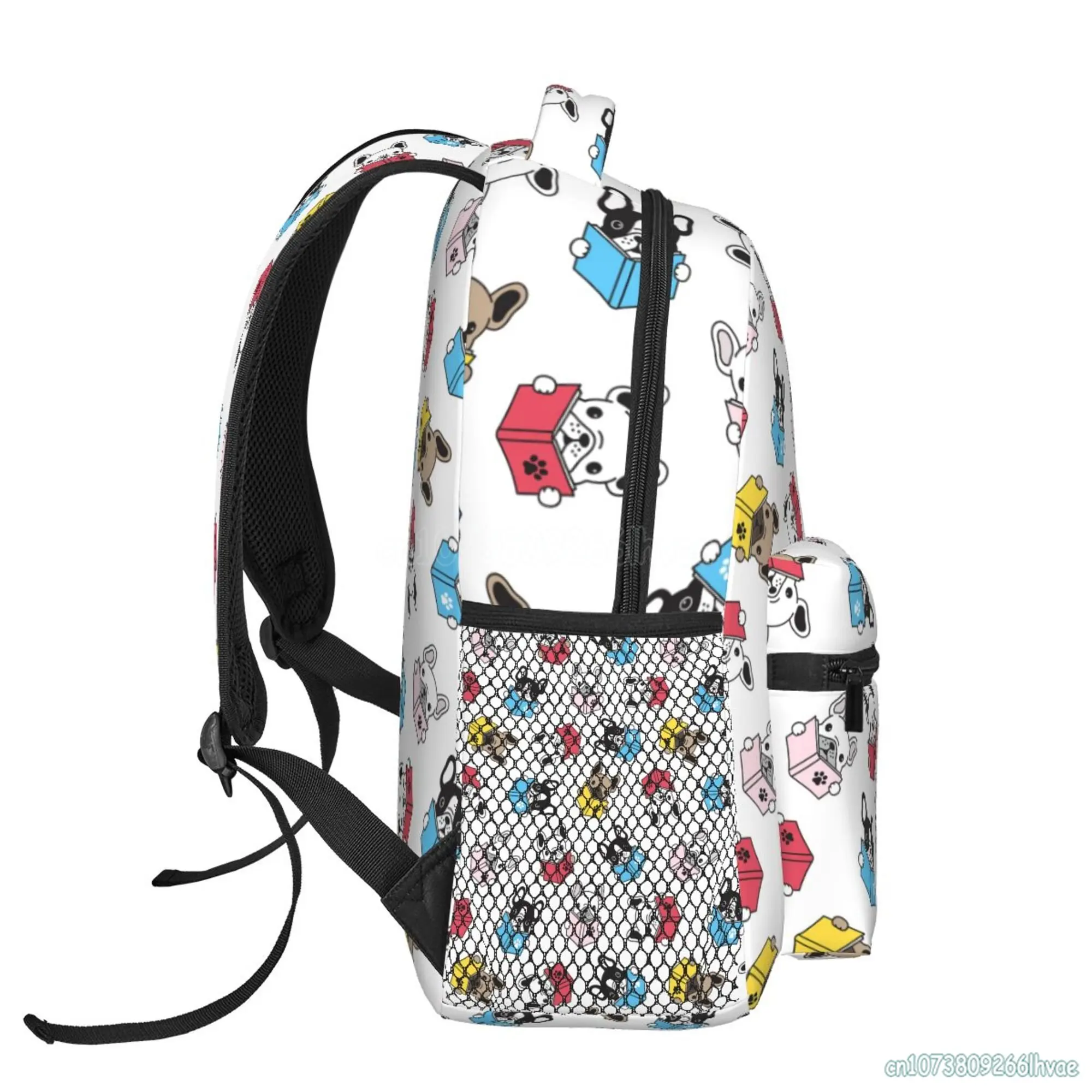 Niedliche französische Bulldogge Hund lesen Buch Muster Schult aschen Mode Reise rucksack Jungen Mädchen Schüler personal isierte Laptop tasche