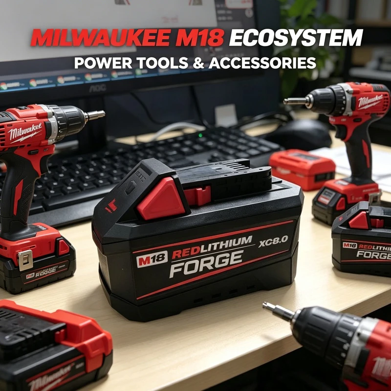 

Milwaukee M18 18V 6.0Ah Power Tool Battery 48-11-1850 48-11-1860 Durable Shell Anti-Drop Extended Runtime For All Day Working