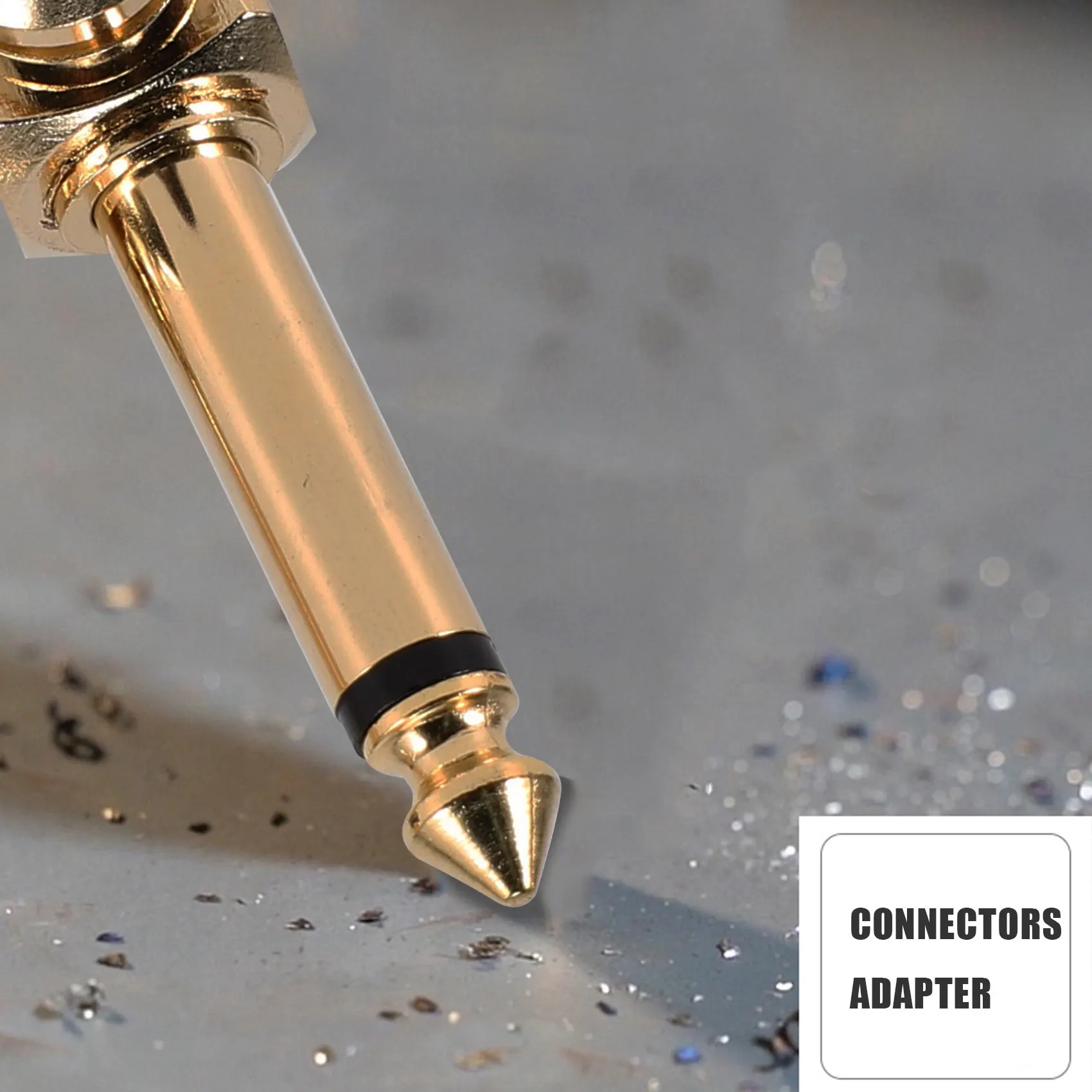 2-PACK Female Jack to 1/4 inch Mono Male Plug Right Angle Audio Adapter,gold