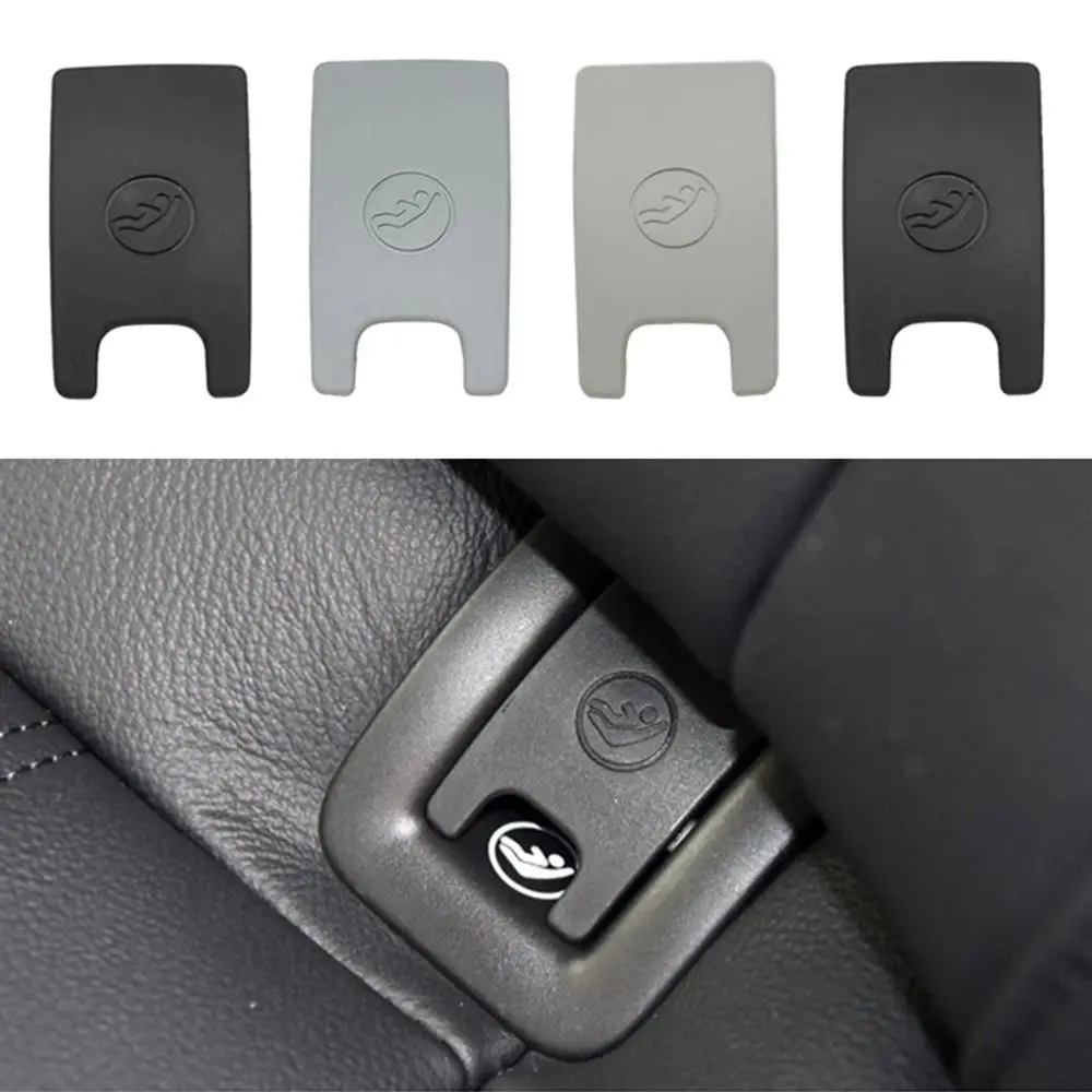 

New Black grey For Audi A4 A6 Car Rear Seat Hooks Child Restraint Device ISOFIX Cover Rear Seat Slot Cover