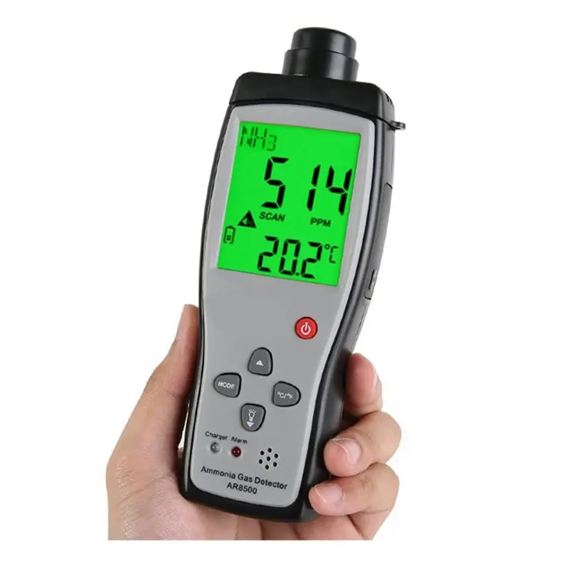 Sound Light Alarm AR8500 Handheld Ammonia Gas NH3 Detector Meter Tester Monitor Range 0-100PPM Gas Analyzer-AT36