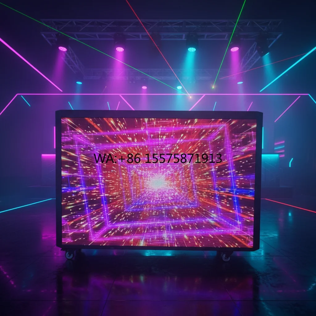 DJ Table Portable DJ Table DJ Booth for Stage Performance Music Event Concert Night Club Led Displays