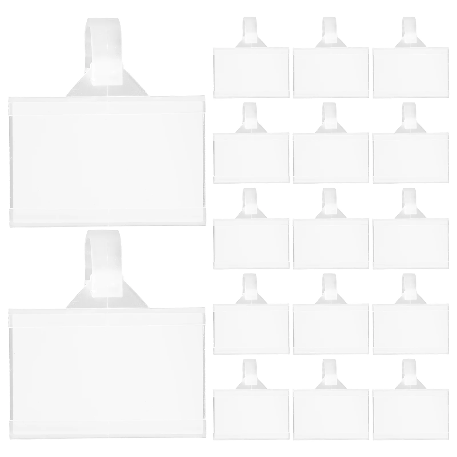 Clip on Basket Tags Transparent Product Price Base Supermarket Display Card Merchandise Sign Holder Shelf Plastic