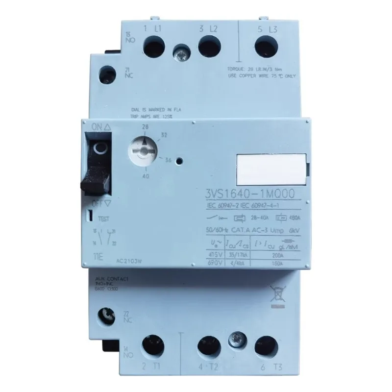 

Motor protection circuit breaker 3VS1640-1MP00 MQ00 MR00 MN00 replaces 3VU1640