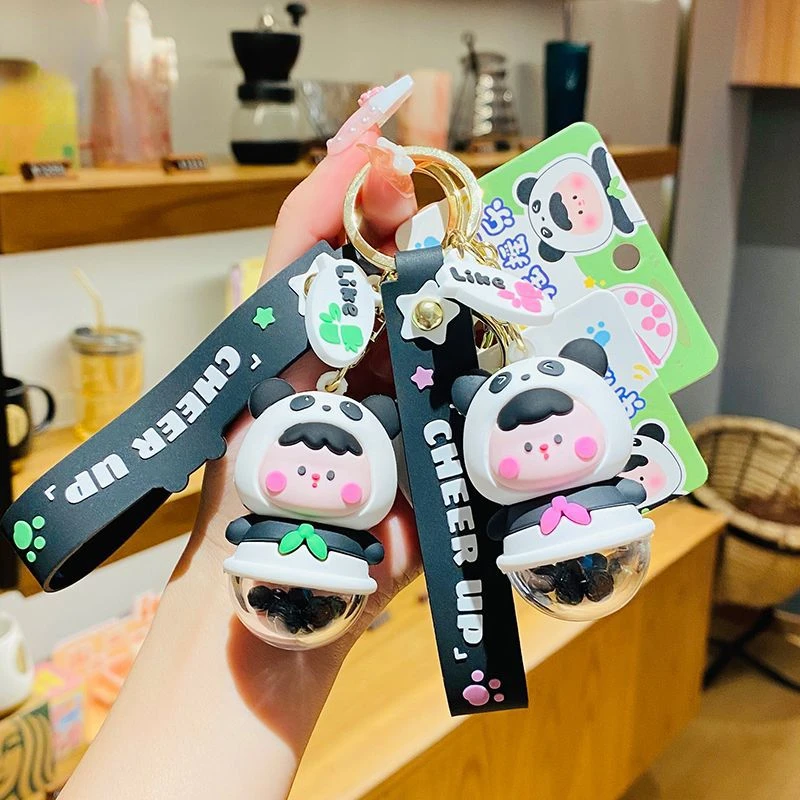 Cute Chinese Panda Keychain For Men Women Key Chain of Backpack Bag Car Pendant Plush Doll Key Ring Holder Trinkets Gift брелок