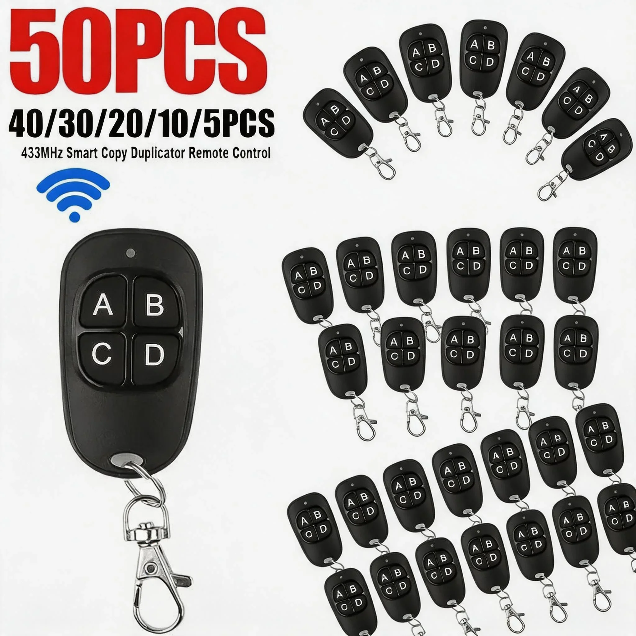 Duplicator 433 Mhz Universal Garage Door Control Remote Control Fixed Learning Code Clone Self-copying Automation For Gates