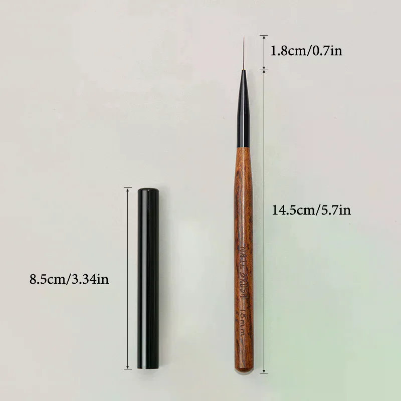 Pinceau pour Nail Art, vérificateur en bois de santal, pour dessin, peinture, longue ligne, outil de Nail Art, pinceaux de peinture, outils de manucure de conception à faire soi-même