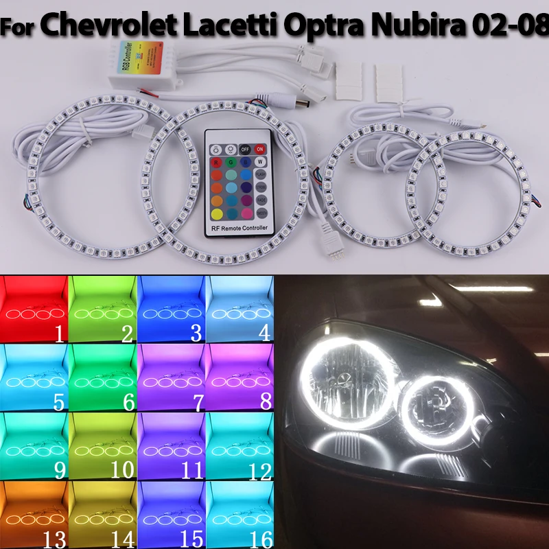 

DIY Retrofit Halo Ring Angel Eyes RGB multi-color Remote Control LED for Chevrolet Lacetti Optra Nubira 2002-2008 Accessories