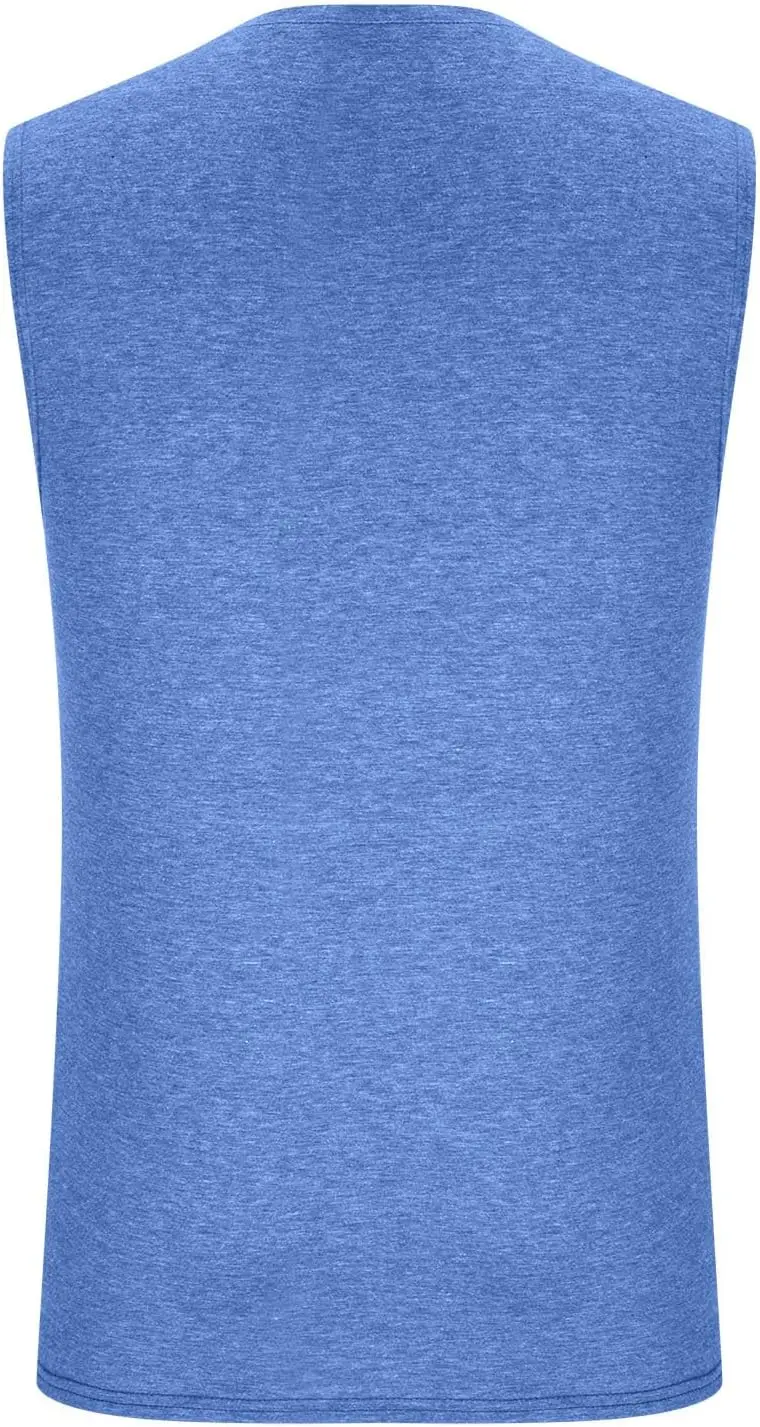 Camisetas sin mangas de playa para hombre, divertidas camisetas gráficas con estampado de palmera, camiseta informal sin mangas con músculos, ropa de moda