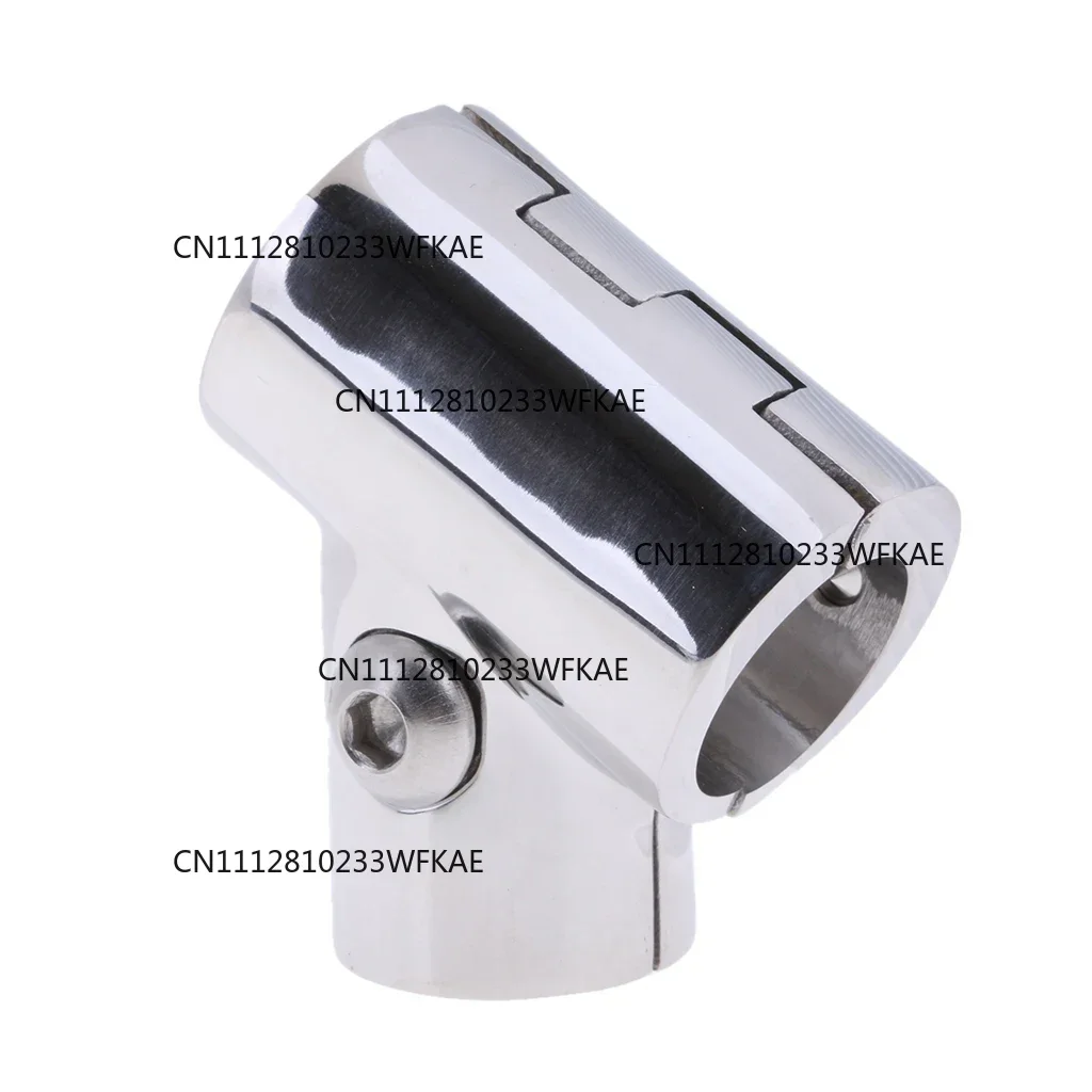 22mm Boat Handrail Fitting 60 Degree Tee 3 Way - 316 Stainless Steel