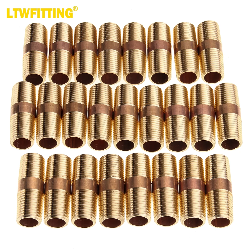 

LTWFITTING Brass Pipe 1-1/2" Long Nipple Fitting 1/4" Male NPT Air Water(Pack of 25)