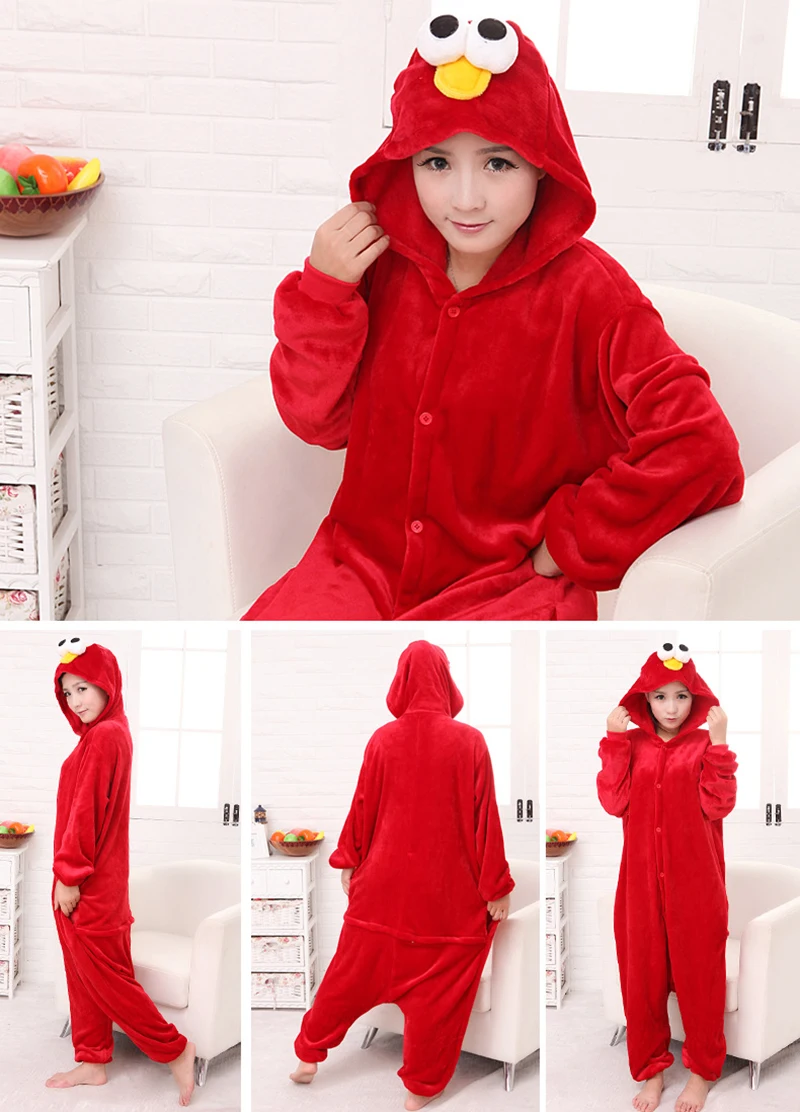 

Unisex Adult Cosplay Anime Onesies Cartoon Halloween COS Costume Christmas One Piece Pajamas Set Flannel Sleepwear for Women Men