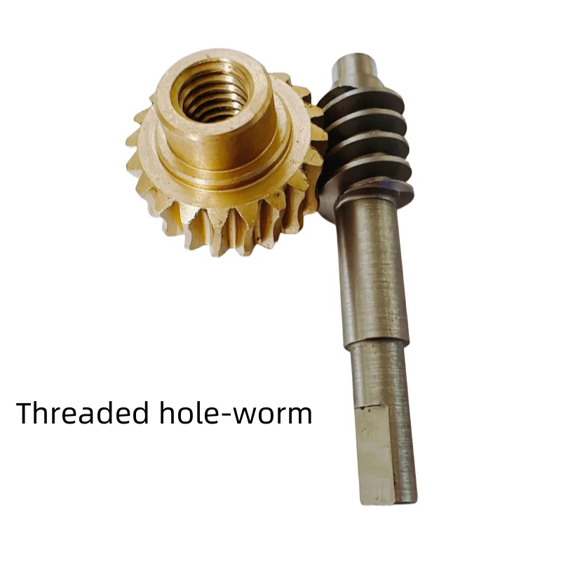 1M Copper Worm Gear + Stainless Steel Double-headed Worm 1:10 Self-locking Motor Accessories Gear