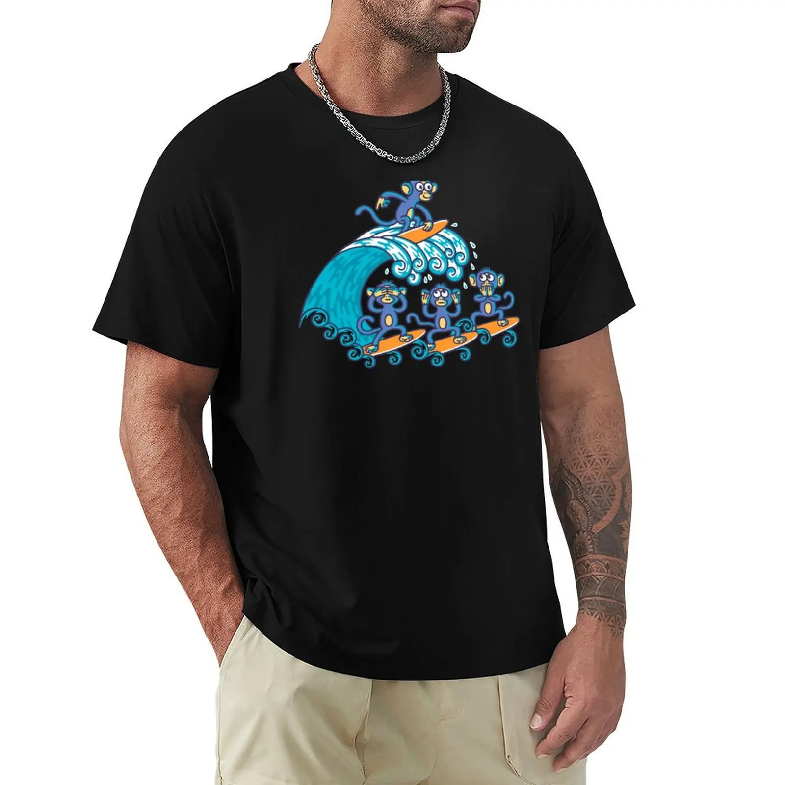 

Big wave T-Shirt Summer Sports Quick Dry T-Shirt