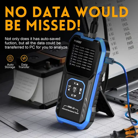 FNIRSI HRM-10 Batterispännings-internresistansmätare 18650 Högprecisions AC-syra litium-bly bilbatterikondensatormätare 10 best sales batteriets interna resistansmätare - №10