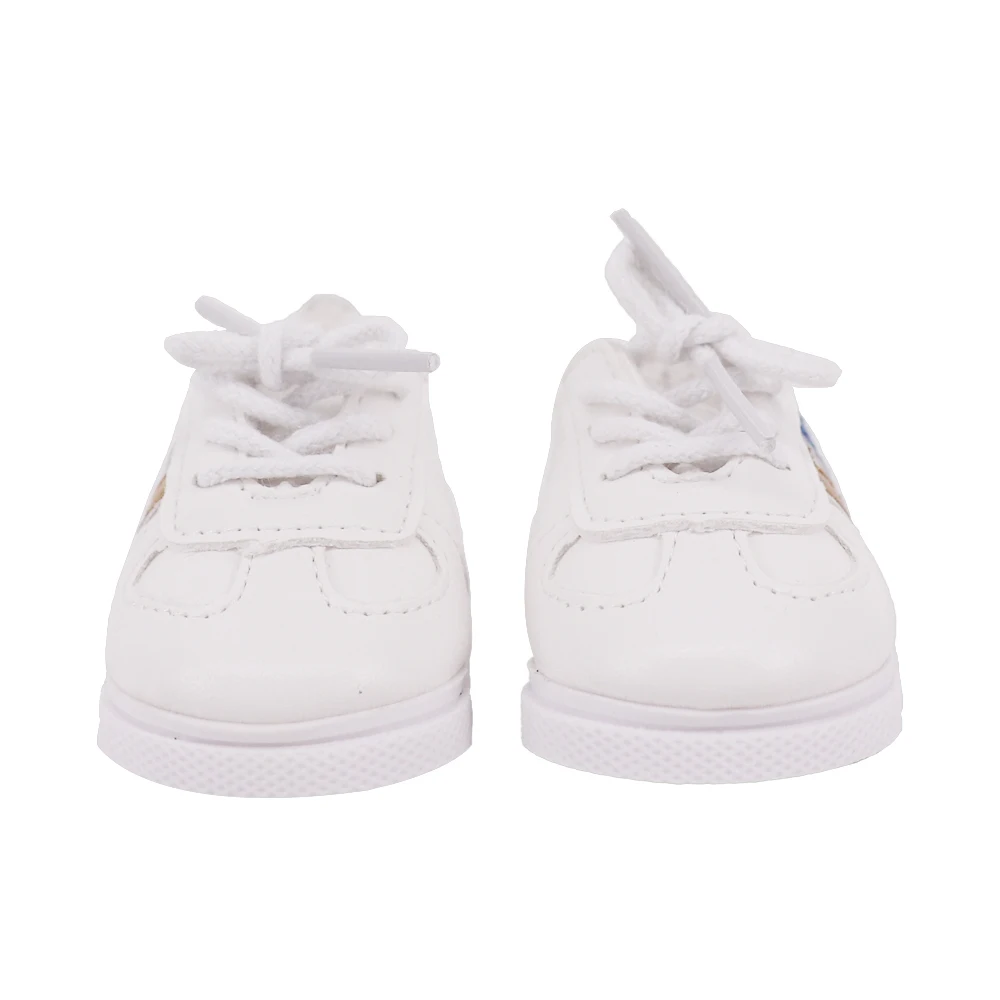 High-Quality Lace-Up Sneakers Casual shoes For 18Inch American Doll 43cm Reborn Baby Unisex Doll Clothes Accessories Girls Toy