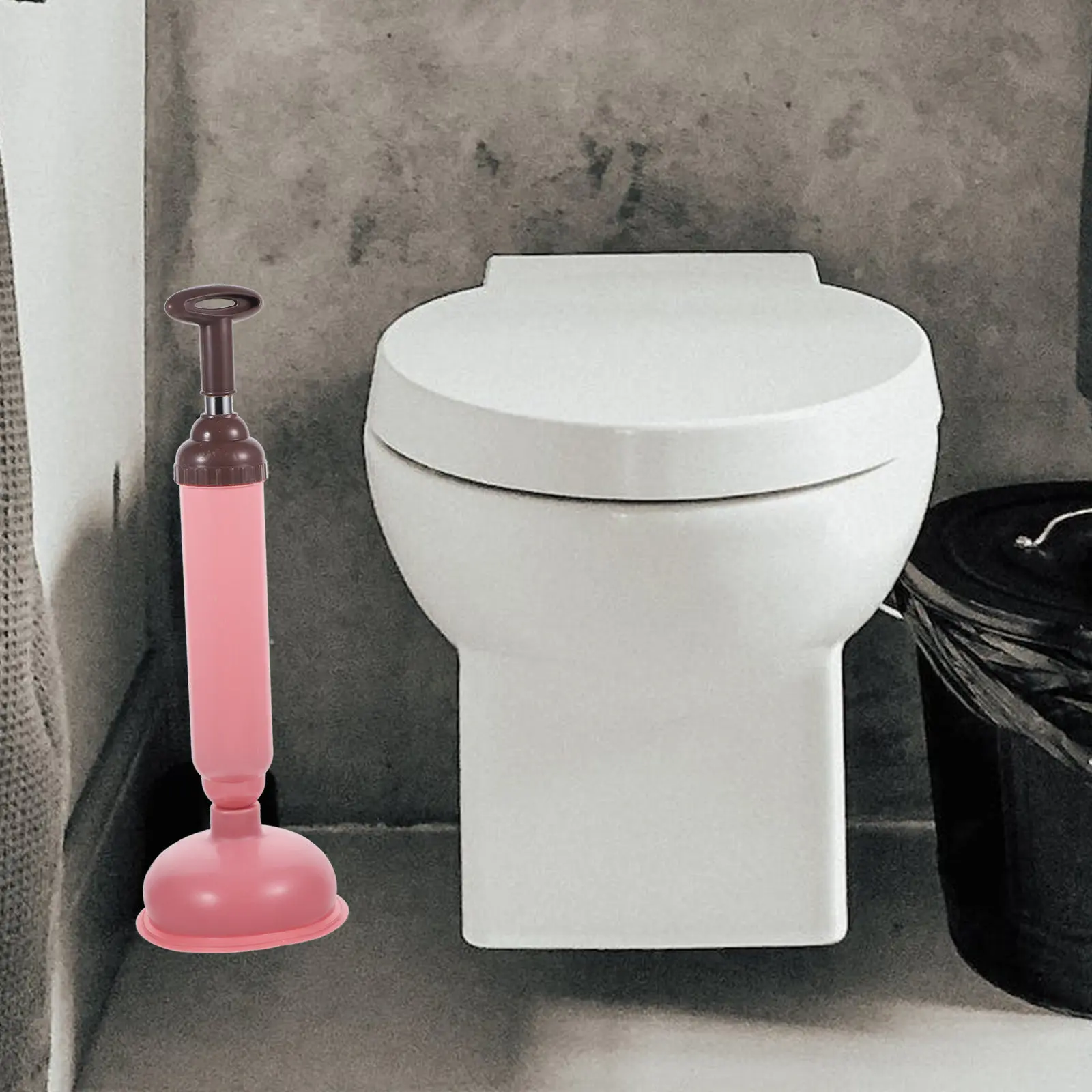 

1Pcs Heavy Duty Toilet Plunger with Extra Strong Suction Power Home Office Hotel Use Clogging Solver Sewer Cleaning Accessory