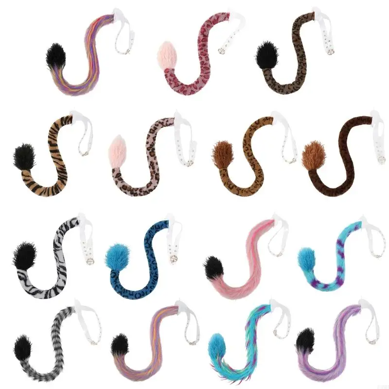 

Faux Furs Wolf Cats Foxes Therians Tail Animal Tail Cosplay Halloween Christmas Party Costume Dog Cats Foxes Tail Toy F3MD