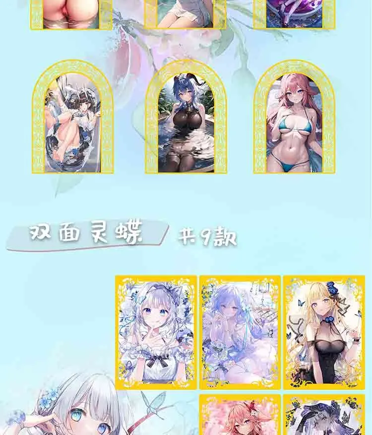 Goddess Story Demon Slayer Bleach Metal Cards Yor Gorger Anime Figure Girl Bikini Double Sided Various Shapes Metal Card Toys