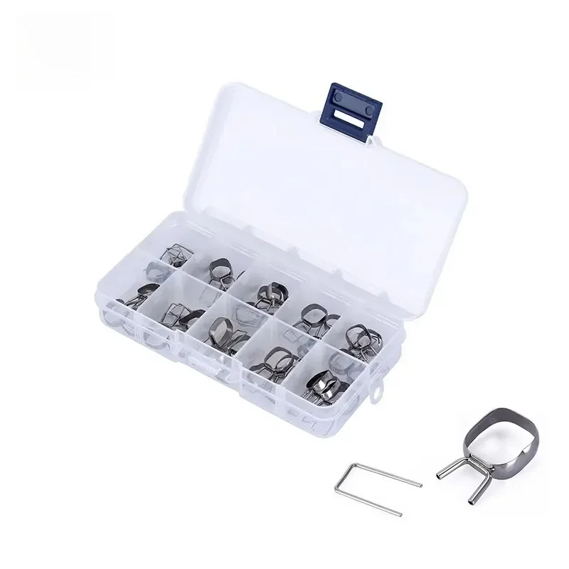 40Pcs/Box Dental Orthodontic Band and Loop Preformed Space Maintainer Regainer Ortho 1st 2nd Molar 32#-41# Dentistry Material
